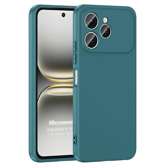 Microsonic TECNO Spark 40 Kılıf Groovy Soft Koyu Yeşil 1