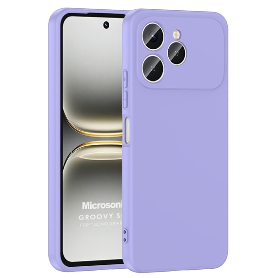Microsonic TECNO Spark 40 Kılıf Groovy Soft Lila 1