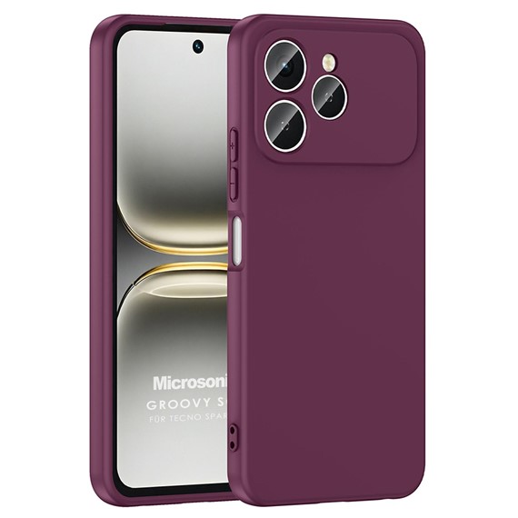 Microsonic TECNO Spark 40 Kılıf Groovy Soft Mor 1