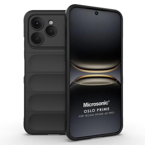 Microsonic TECNO Spark 40 Kılıf Oslo Prime Siyah 1
