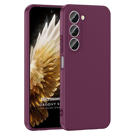 Microsonic TECNO Spark 40 Pro Kılıf Groovy Soft Mor 1