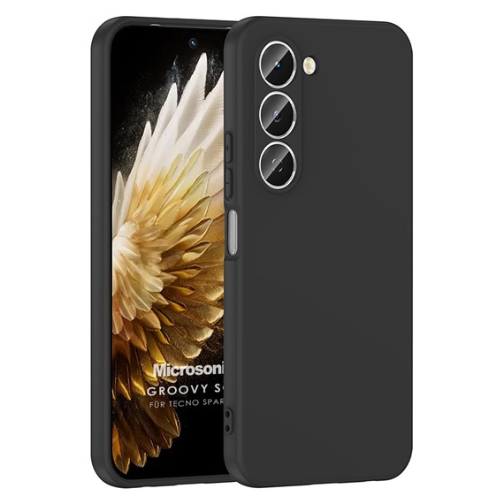 Microsonic TECNO Spark 40 Pro Kılıf Groovy Soft Siyah 1