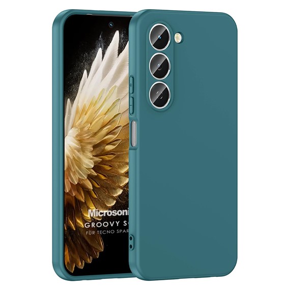 Microsonic TECNO Spark 40 Pro Kılıf Groovy Soft Koyu Yeşil 1