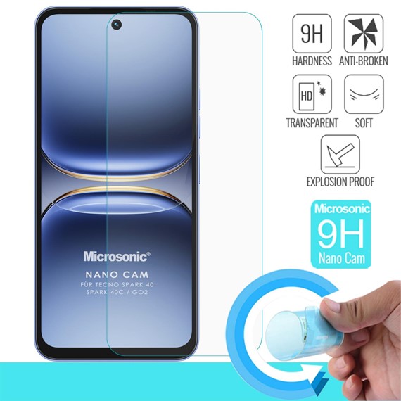 Microsonic TECNO Spark 40 Nano Glass Cam Ekran Koruyucu 2
