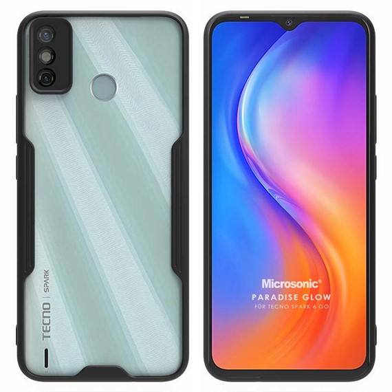 Microsonic TECNO Spark 6 Go Kılıf Paradise Glow Siyah 1