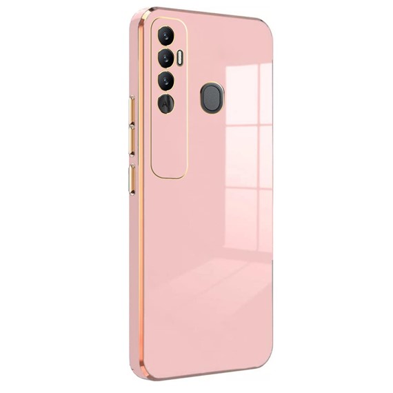 Microsonic TECNO Spark 7 Pro Kılıf Olive Plated Pembe 1