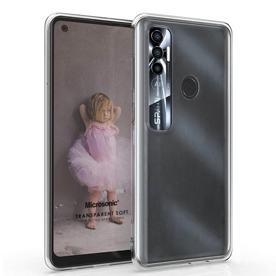 Microsonic TECNO Spark 7 Pro Kılıf Transparent Soft Şeffaf 1