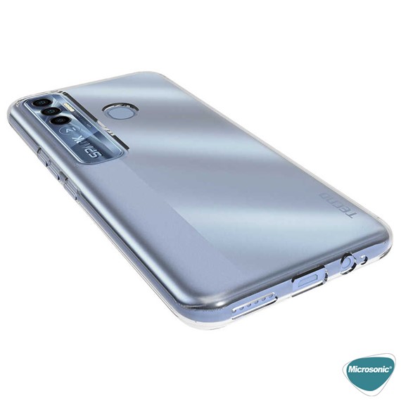 Microsonic TECNO Spark 7 Pro Kılıf Transparent Soft Şeffaf 3