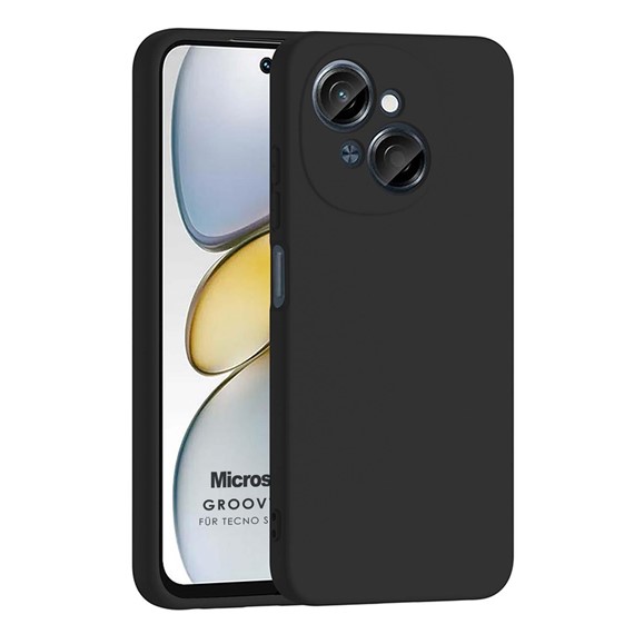 Microsonic TECNO Spark Go 1 Kılıf Groovy Soft Siyah 1