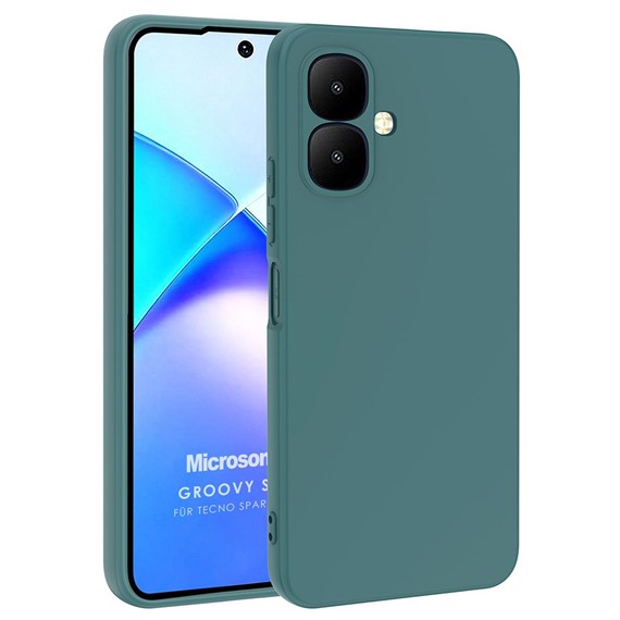 Microsonic TECNO Spark Go 2 Kılıf Groovy Soft Koyu Yeşil 1