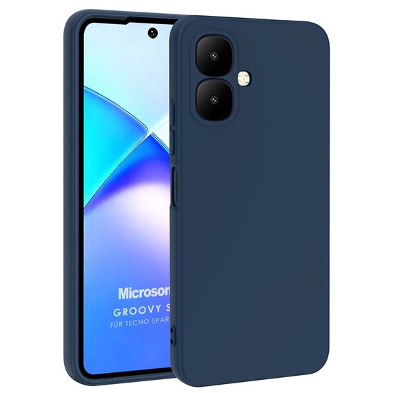 Microsonic TECNO Spark Go 2 Kılıf Groovy Soft Lacivert 1