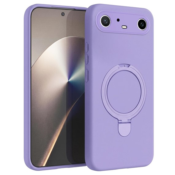 Microsonic TECNO Spark Slim 5G Kılıf Aura Stant MagSafe Lila 1