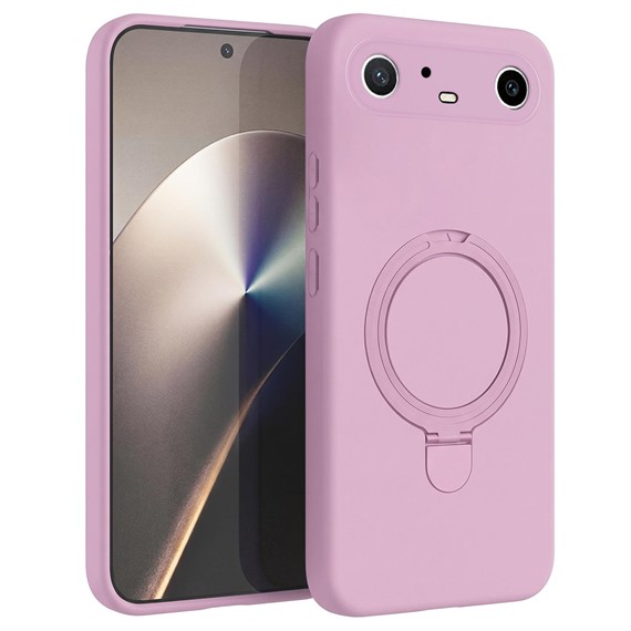 Microsonic TECNO Spark Slim 5G Kılıf Aura Stant MagSafe Pembe 1