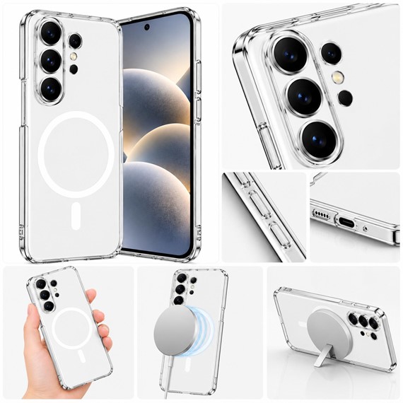 Microsonic Tecno Camon 50 Ultra Kılıf MagSafe Clear Sararmaz Şeffaf 2