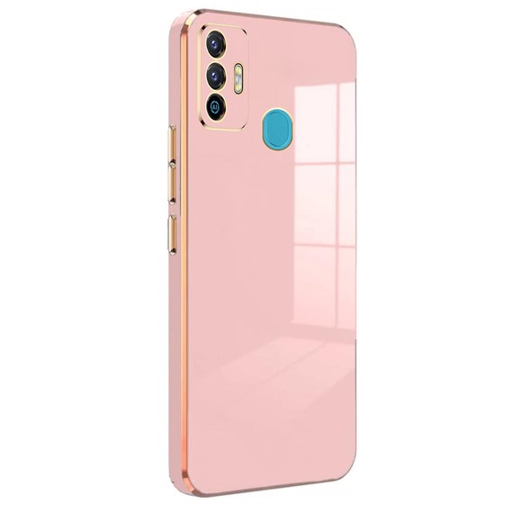 Microsonic Tecno Spark 7T Kılıf Olive Plated Pembe 1