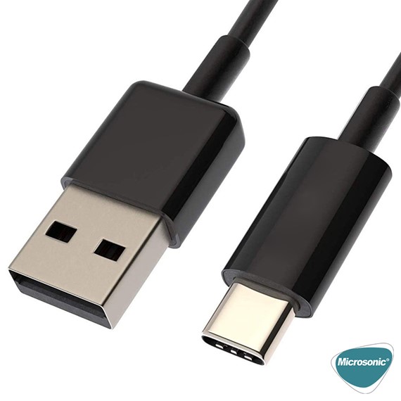 Microsonic Type-C to USB Kablo Macbook iOS Typ-C to USB Dönüştürücü Adaptör Kablo Siyah 2