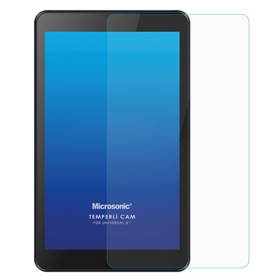 Microsonic Universal 8 inç Tablet Tempered Glass Cam Ekran Koruyucu 2