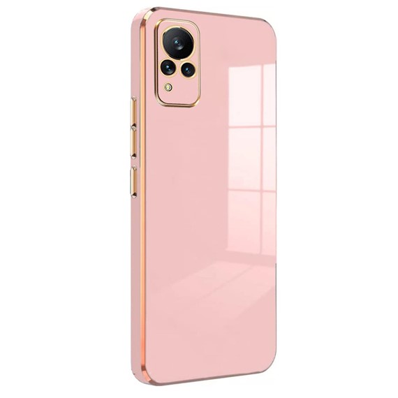 Microsonic Vivo V21 Kılıf Olive Plated Pembe 1