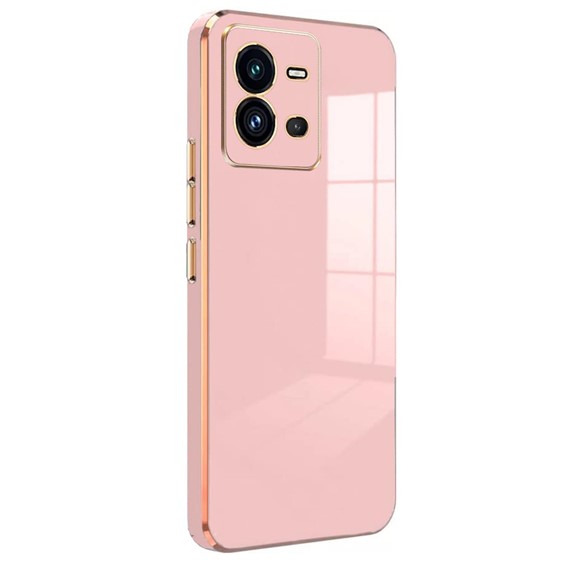 Microsonic Vivo V25 5G Kılıf Olive Plated Pembe 1