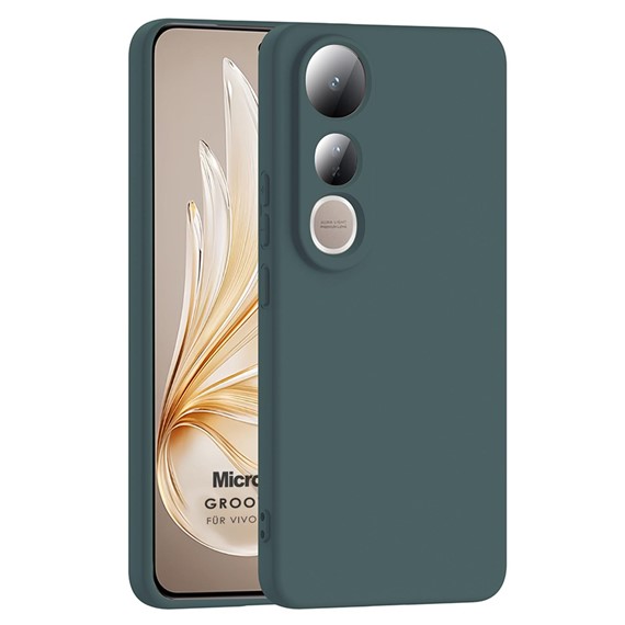 Microsonic Vivo V50 Lite 4G Kılıf Groovy Soft Koyu Yeşil 1