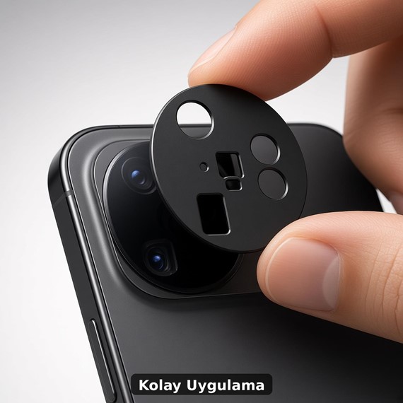 Microsonic Vivo X500 Kamera Lens Koruma Camı Siyah 4