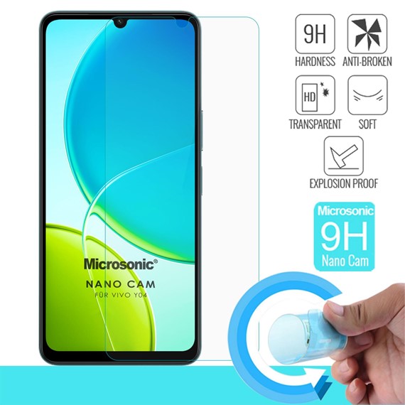Microsonic Vivo Y04 Nano Glass Cam Ekran Koruyucu 2