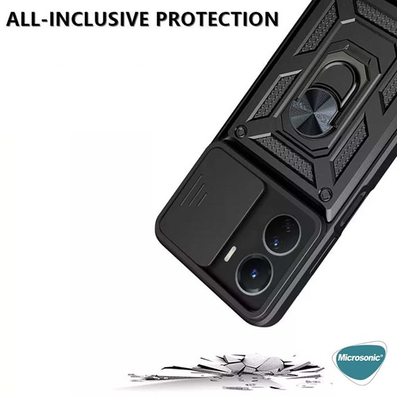 Microsonic Vivo Y16 Kılıf Impact Resistant Siyah 4