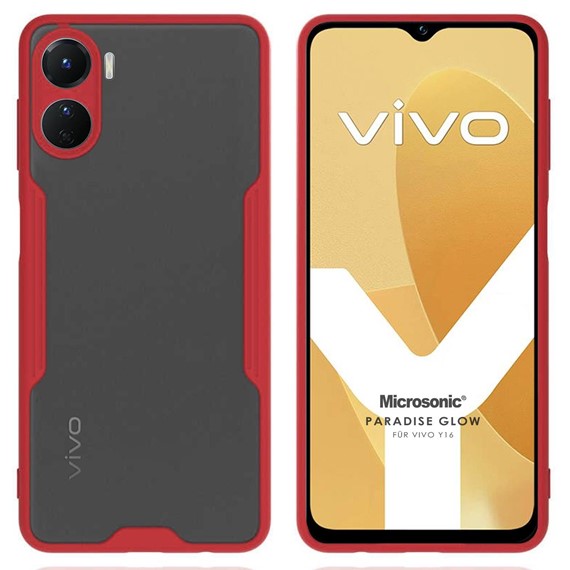 Microsonic Vivo Y16 Kılıf Paradise Glow Kırmızı 1