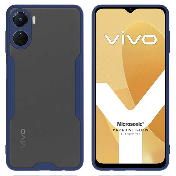 Microsonic Vivo Y16 Kılıf Paradise Glow Lacivert 1