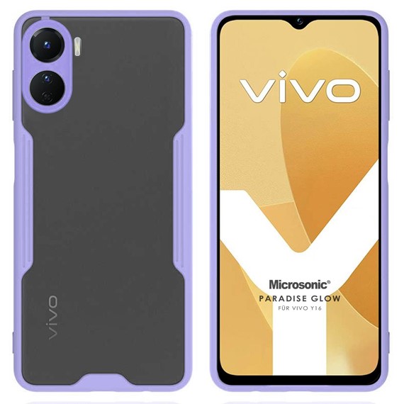 Microsonic Vivo Y16 Kılıf Paradise Glow Lila 1