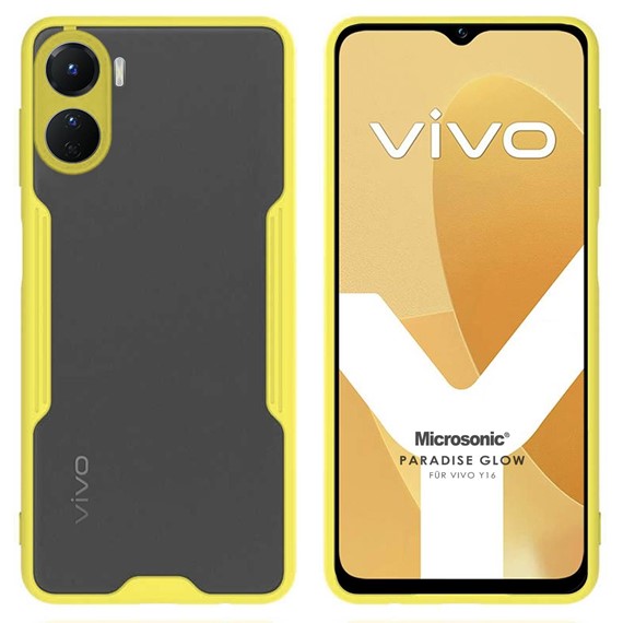 Microsonic Vivo Y16 Kılıf Paradise Glow Sarı 1