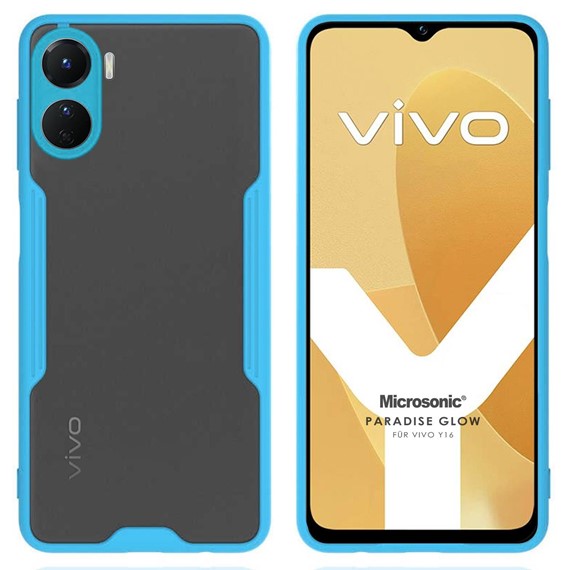 Microsonic Vivo Y16 Kılıf Paradise Glow Turkuaz 1