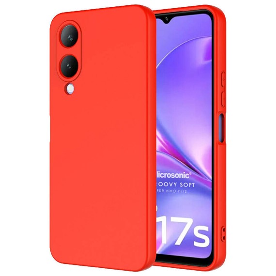Microsonic Vivo Y17s Kılıf Groovy Soft Kırmızı 1
