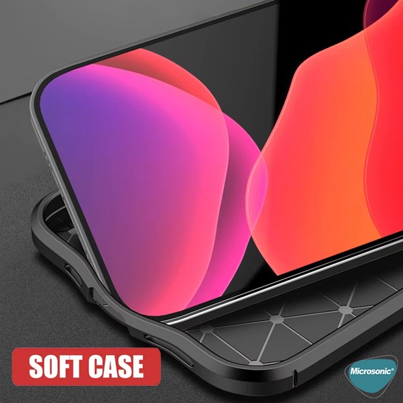 Microsonic Oppo A38 Kılıf Deri Dokulu Silikon Siyah 2