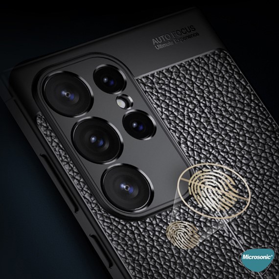 Microsonic Oppo A38 Kılıf Deri Dokulu Silikon Siyah 3