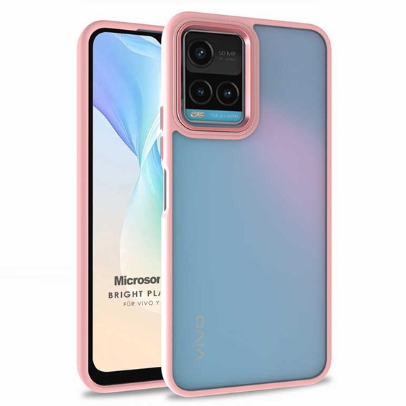 Microsonic Vivo Y21s Kılıf Bright Planet Rose Gold 1