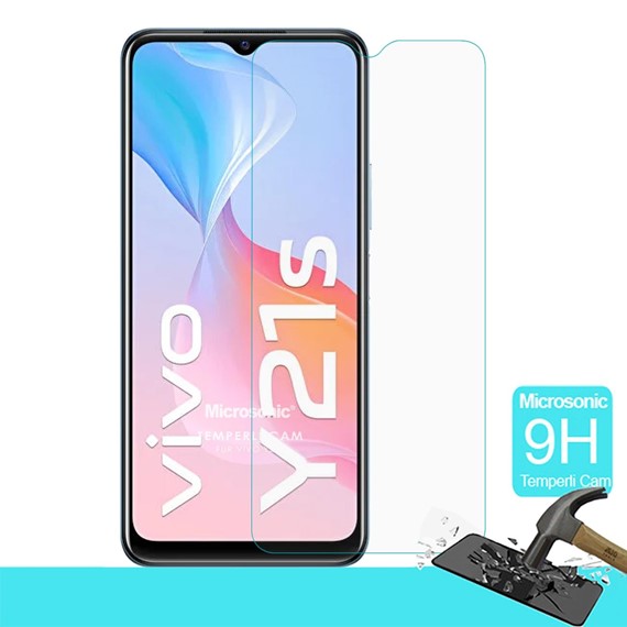 Microsonic Vivo Y21s Tempered Glass Cam Ekran Koruyucu 1