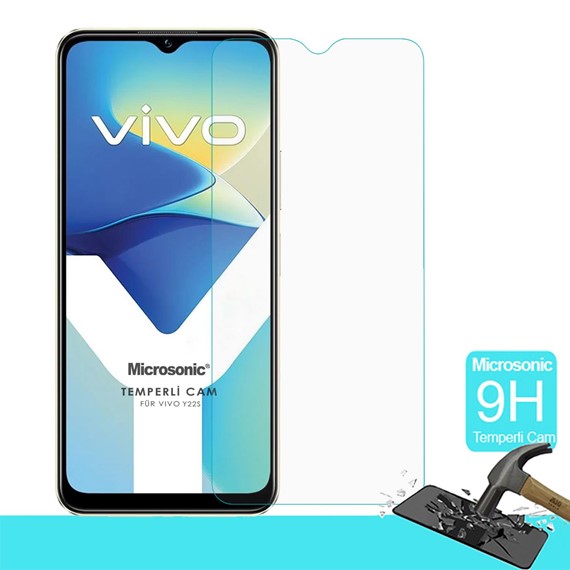 Microsonic Vivo Y22S Tempered Glass Cam Ekran Koruyucu 1