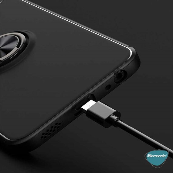 Microsonic Vivo Y32 Kılıf Kickstand Ring Holder Siyah 5