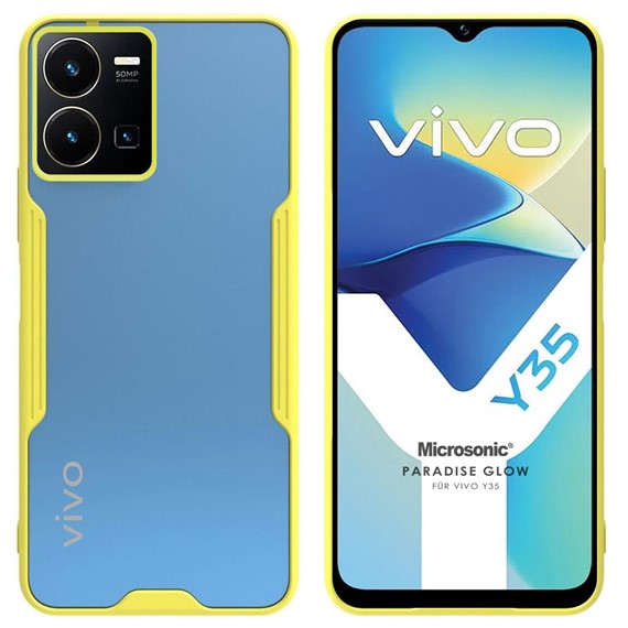 Microsonic Vivo Y35 Kılıf Paradise Glow Sarı 1