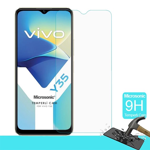 Microsonic Vivo Y35 Tempered Glass Cam Ekran Koruyucu 1