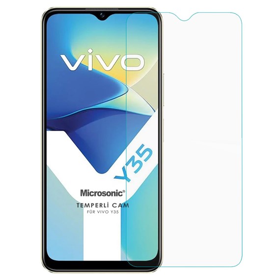 Microsonic Vivo Y35 Tempered Glass Cam Ekran Koruyucu 2