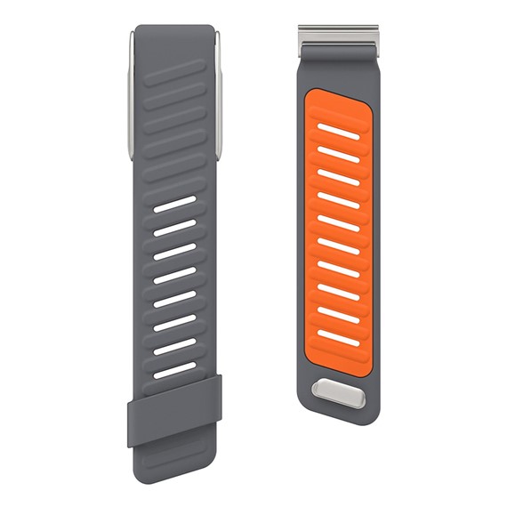 Microsonic WHOOP 5 0 Kordon Silicone Sport Band Gri Turuncu 3