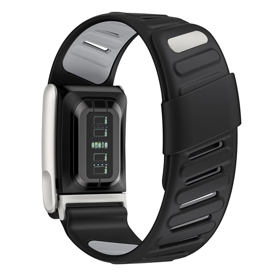 Microsonic WHOOP 5 0 Kordon Silicone Sport Band Siyah Gri 2