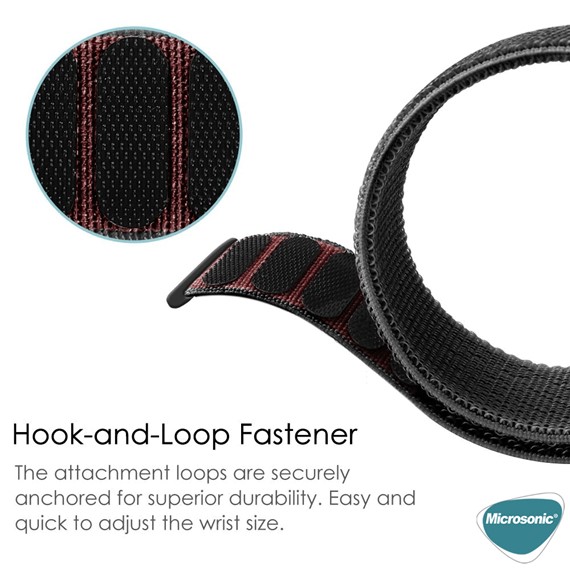 Microsonic Garmin Forerunner 55 Hasırlı Kordon Woven Sport Loop Mint Yeşili 3