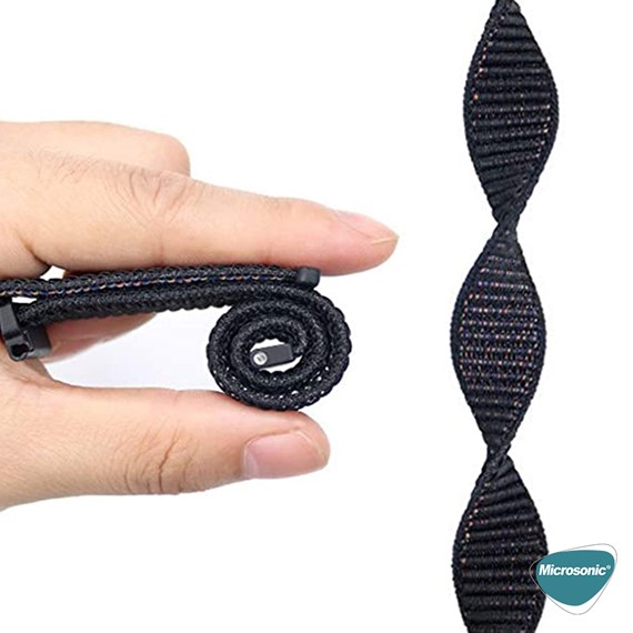Microsonic Garmin Forerunner 55 Hasırlı Kordon Woven Sport Loop Mint Yeşili 4