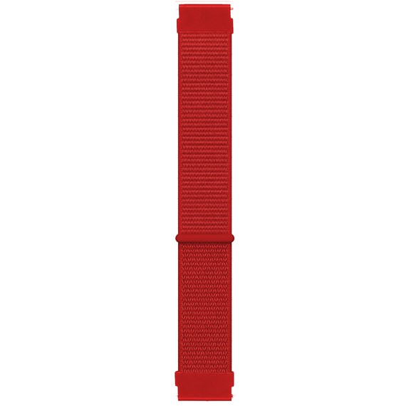 Microsonic Amazfit Bip 3 Pro Hasırlı Kordon Woven Sport Loop Kırmızı 1