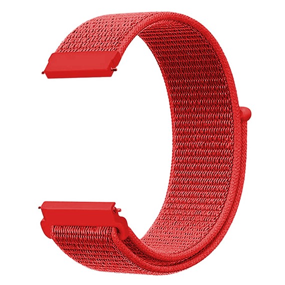 Microsonic Garmin Vivoactive 5 Hasırlı Kordon Woven Sport Loop Kırmızı 2