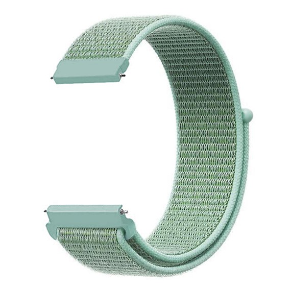 Microsonic Amazfit GTS Hasırlı Kordon Woven Sport Loop Mint Yeşili 2