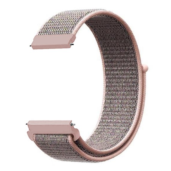Microsonic Amazfit Bip 3 Pro Hasırlı Kordon Woven Sport Loop Rose Gold 2
